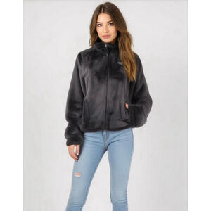 The North Face Woman's Fleece Jacket Lg‎ Black Full Zip Gorpcore Outdoors Hiking